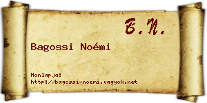 Bagossi Noémi névjegykártya